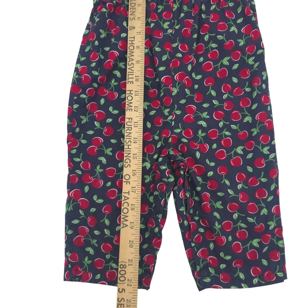 Vintage Gymboree Girls Cherry Print Overall Jumper 2005 - 12-18 Months